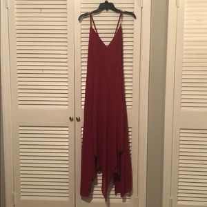 Red Asymmetrical Dress